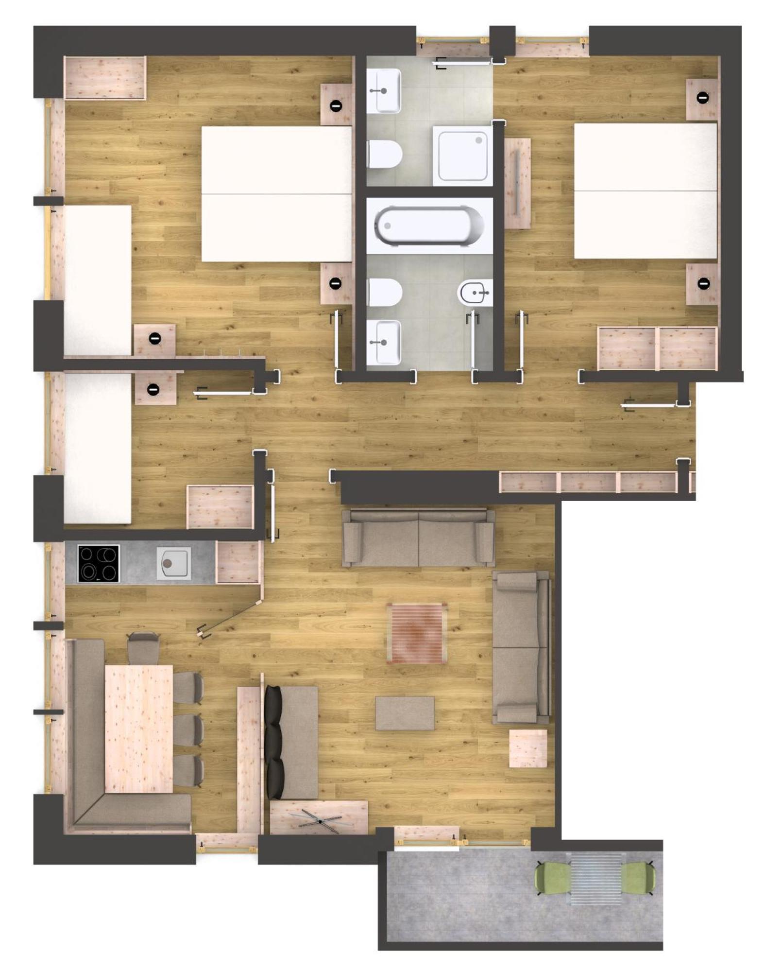 Apartments Heritage House Margherita Santa Cristina Val Gardena Rum bild